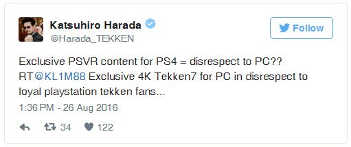VR контент для Tekken 7 будет эксклюзивом для PlayStation VR