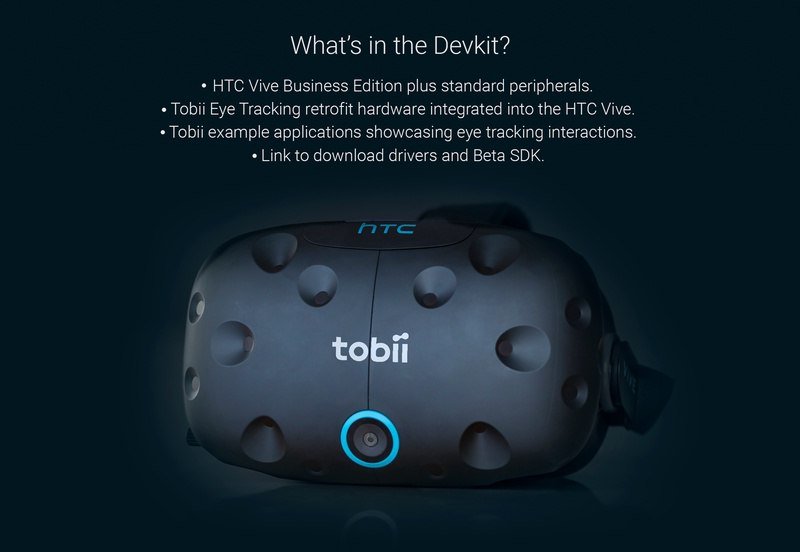 Окулографическое дополнение к HTC Vive от Tobii